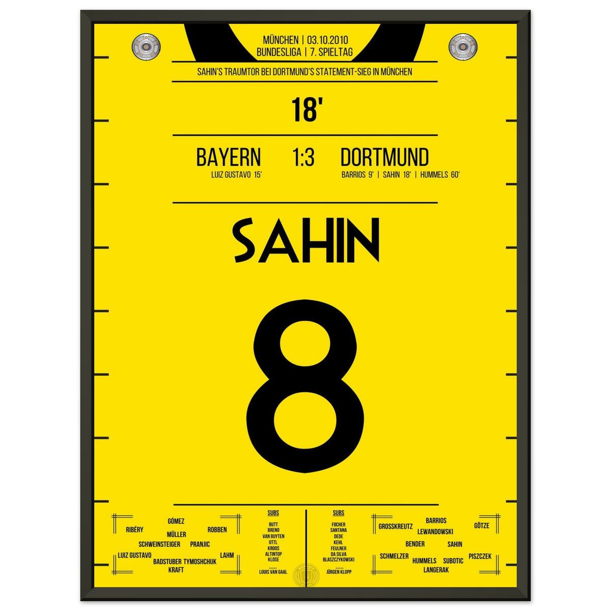 Sahin's wonder goal in the away win in München 2010