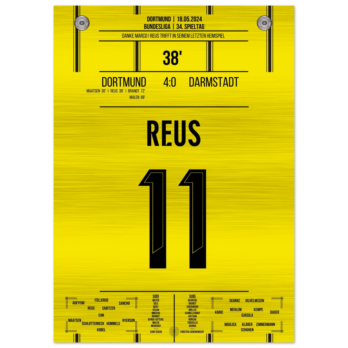 Reus' Tor zum Abschied 2024 – Metal Edition