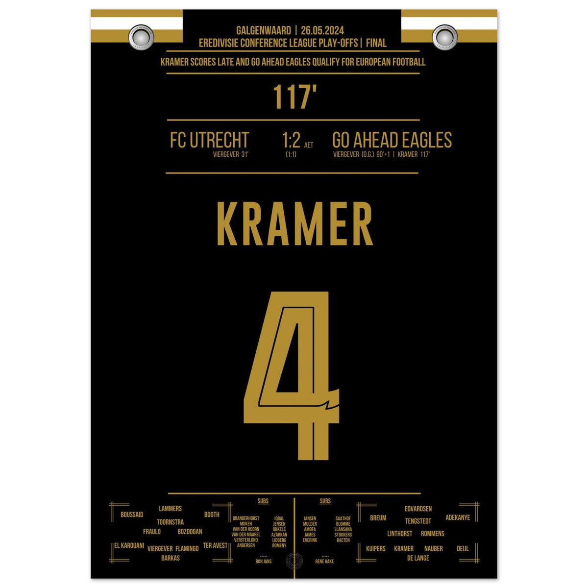 Kramer fires Go Ahead Eagles into Europe!