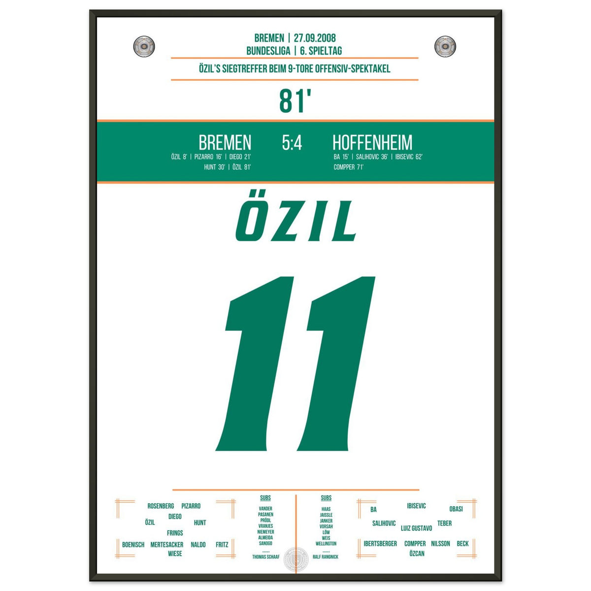 Özil's Winning Goal in 9-Goal Thriller Against Hoffenheim