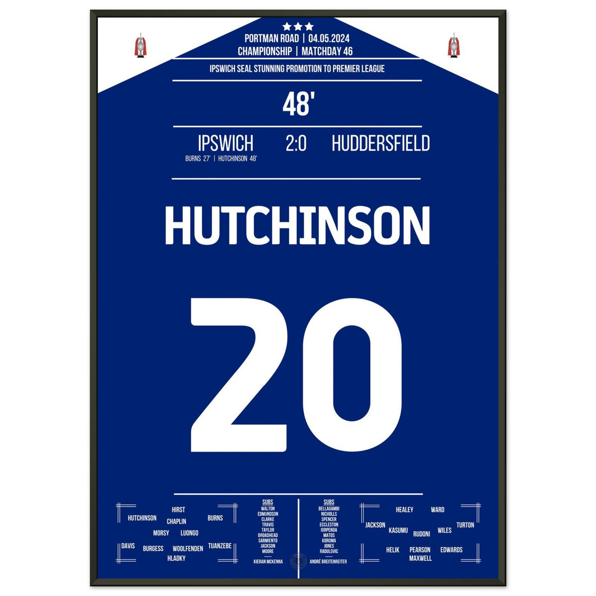 Ipswich pull off the sensation! Promotion from League One to the Premier League!