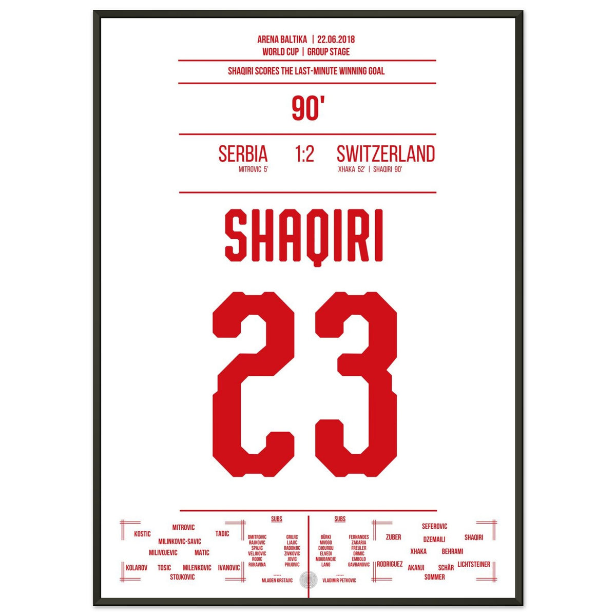 Shaqiri's Last-Minute Winner Against Serbia at WM 2018
