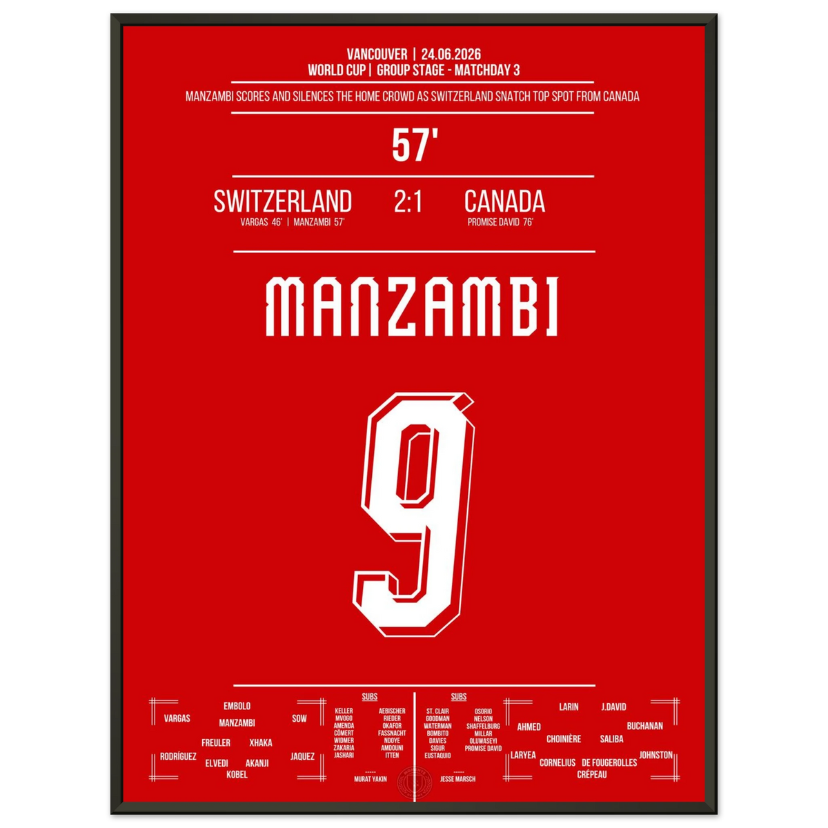 Manzambi scores again and leads the national team into the K.o. Round of the World Cup