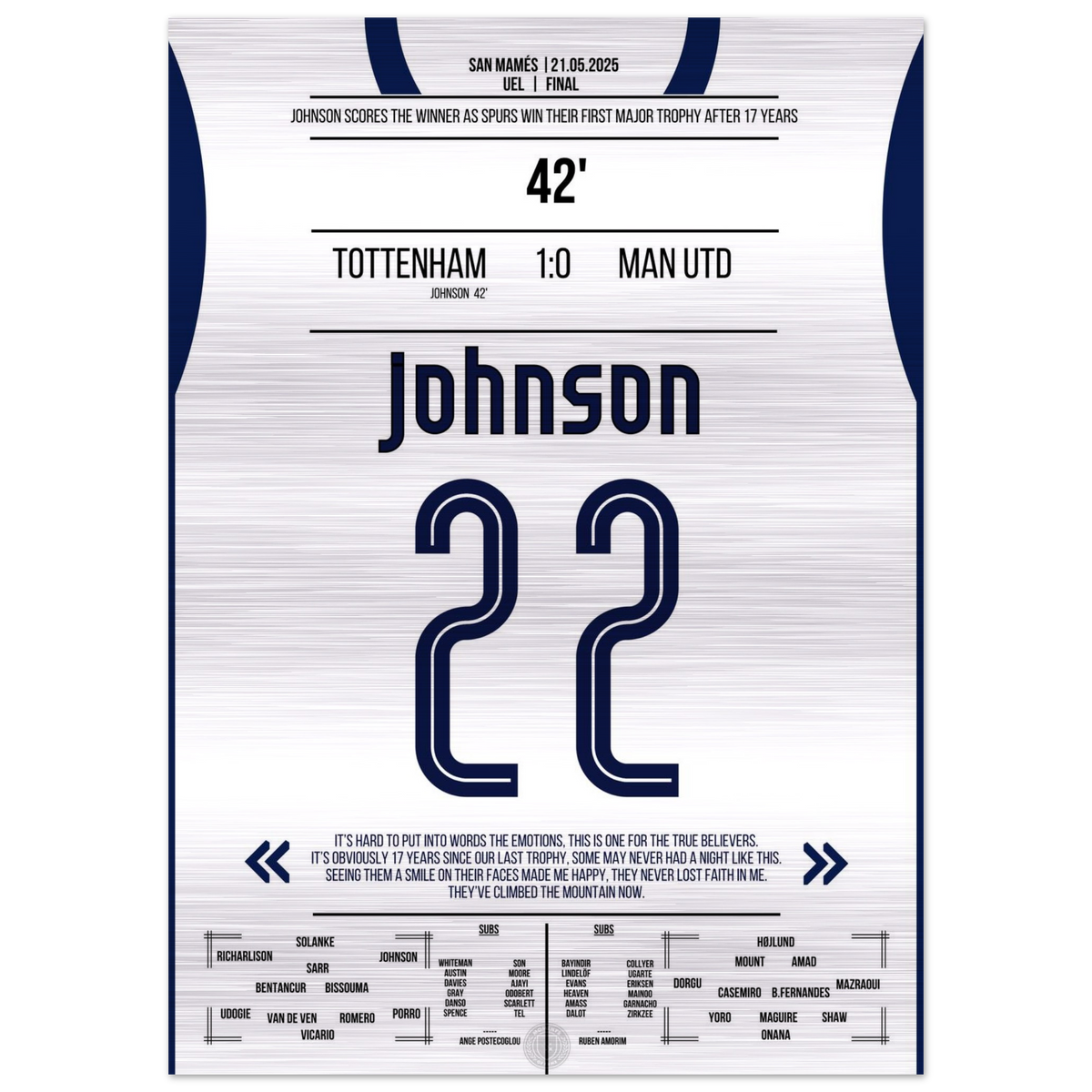 Johnson's entscheidendes Tor zur Europapokal-Triumph für Tottenham – Metal Edition