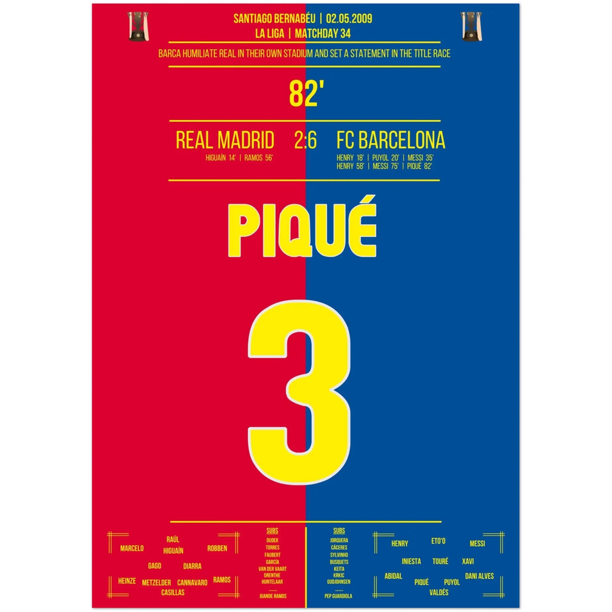 Barcelona's show of force at the Bernabéu in 2009 | Pique's goal
