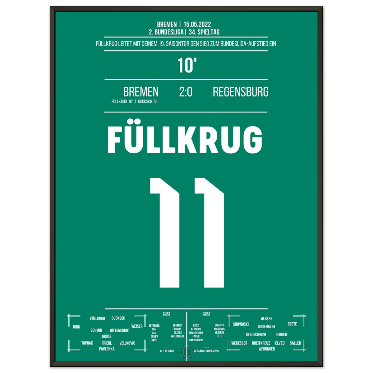 Füllkrug's opener on the way to Bundesliga promotion
