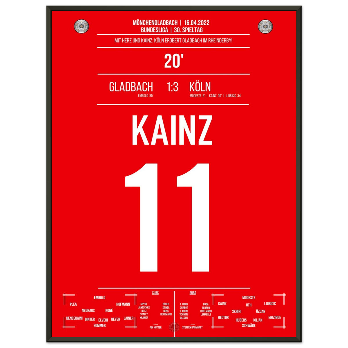 Kölner Derby-Sieg in Mönchengladbach Bundesliga Saison 2021/22