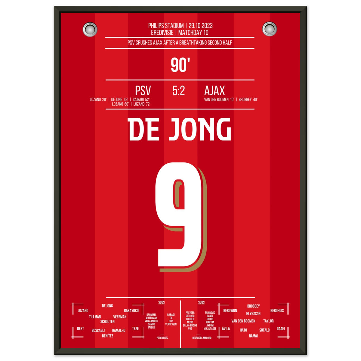PSV's 5-2 Thrashing of Ajax in 2023