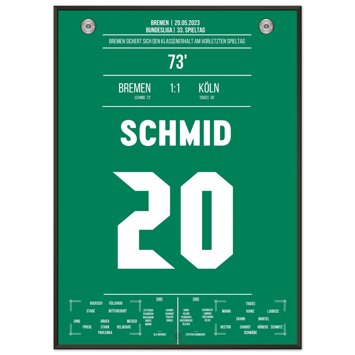 Bremen secures survival in the last Bundesliga home game of the 22/23 season