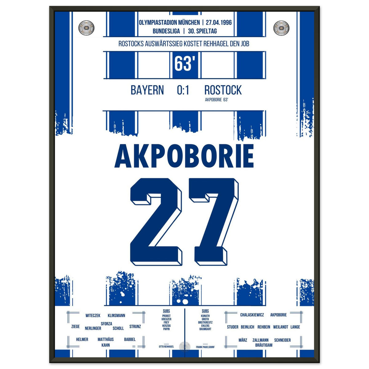 Rostock's win at Bayern in the 1995/96 promotion season