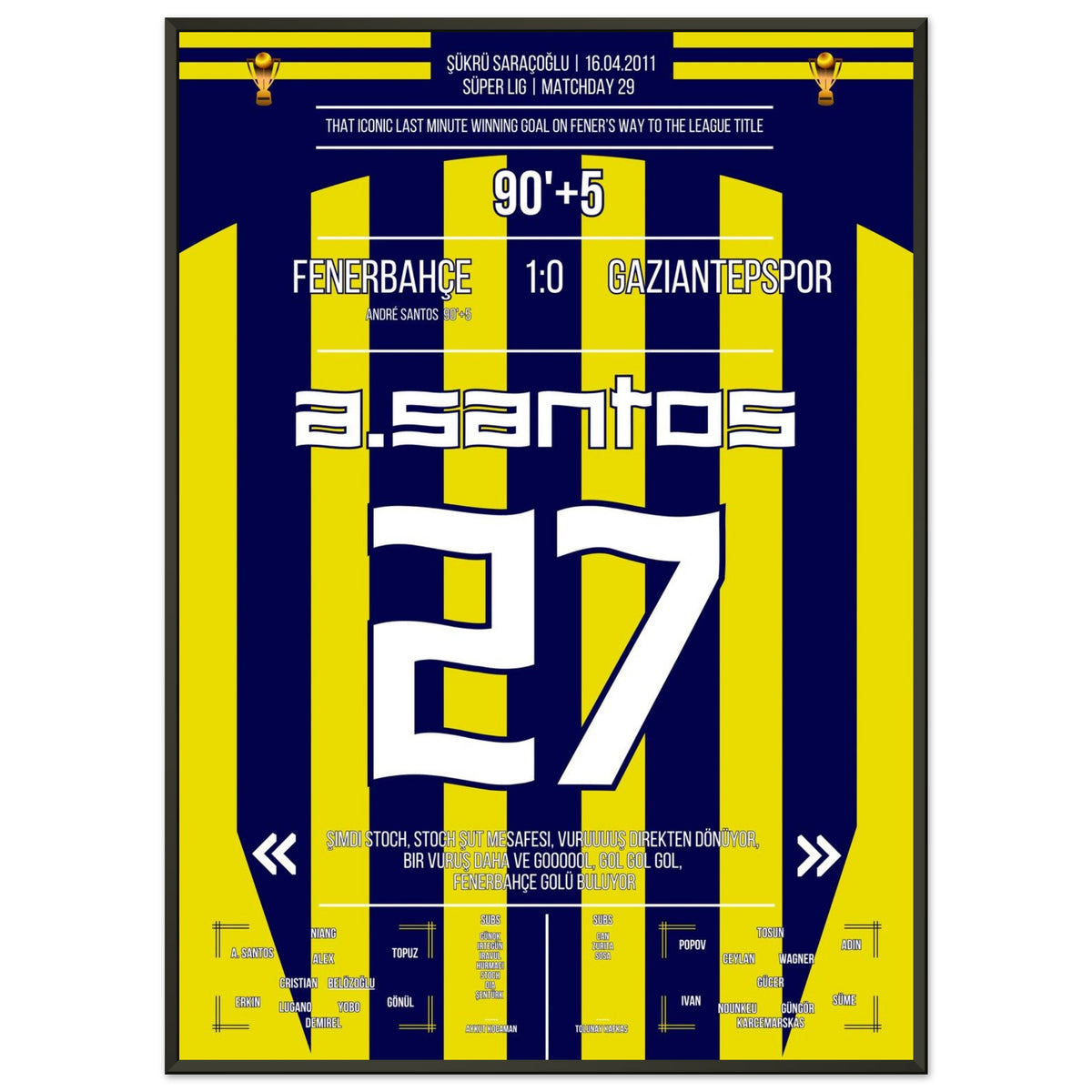 André Santos' significant winning goal on Fener's way to winning the title