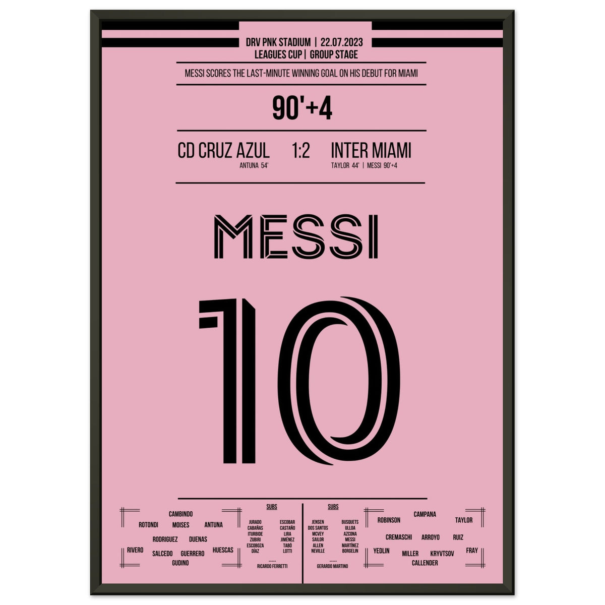 Messi's winning goal on debut for Miami