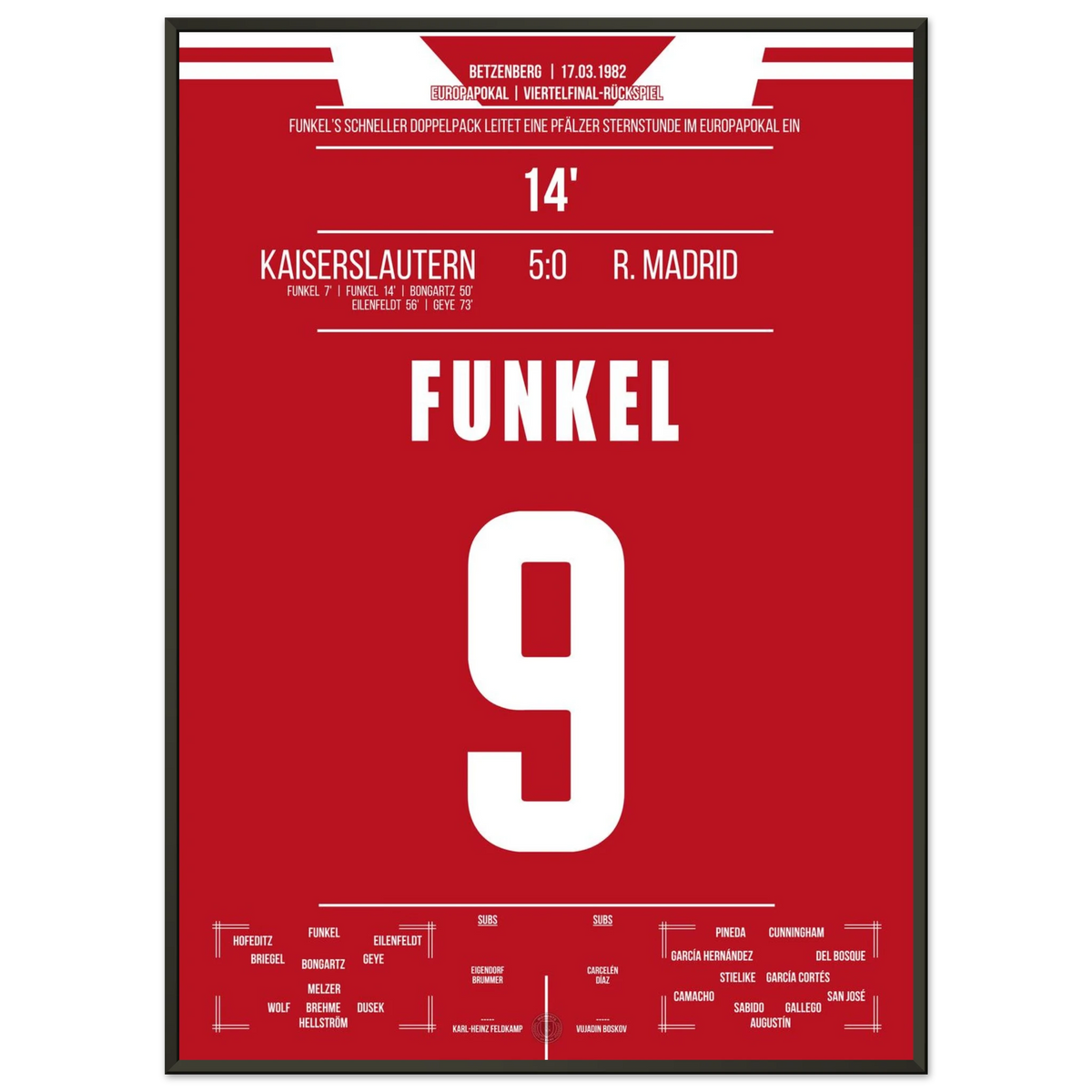 Funkel's brace in the legendary 5-0 win against the Royals