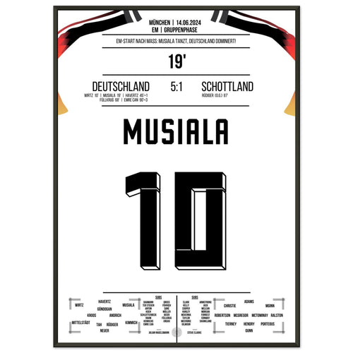 Musiala's goal in Germany's highest EM victory in history