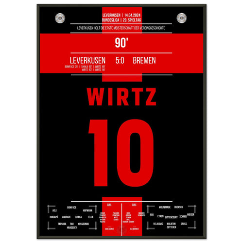 Leverkusen wins the first championship title in the club's history