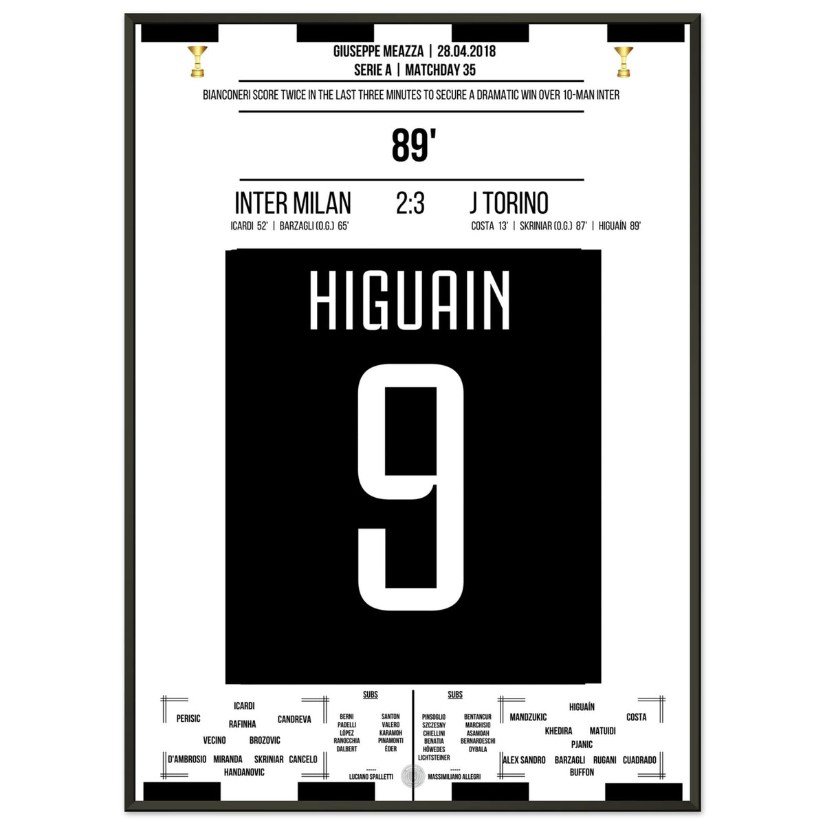 Higuain dreht das Spiel gegen Napoli auf dem Weg zum Scudetto 2018