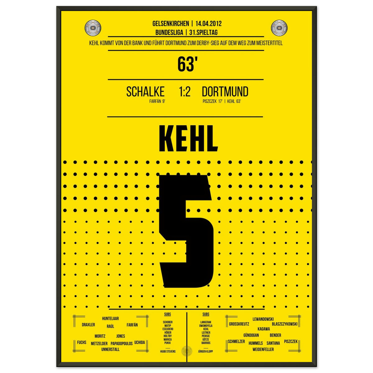 Kehl schießt Dortmund zum Derbysieg auf dem Weg zur Meisterschaft