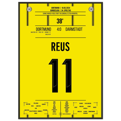 One last yellow wall: Marco Reus scores in the last home game in Dortmund