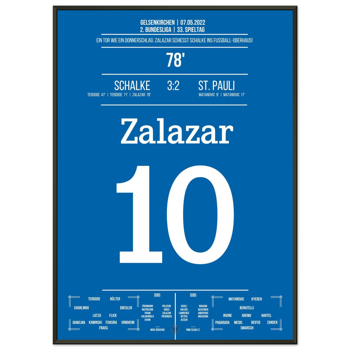 Zalazar scores for promotion against St Pauli on matchday 33