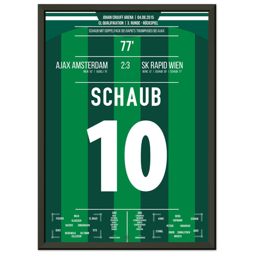 Schaub shoots Rapid into the next round at Ajax with a brace