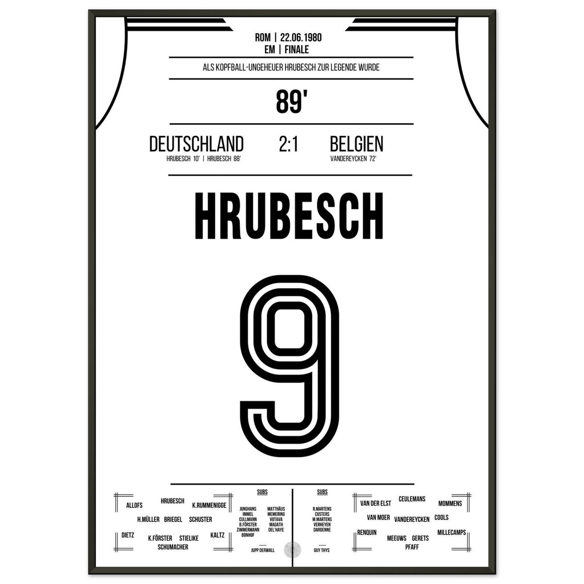 Hrubesch heads Germany to their second European championship title