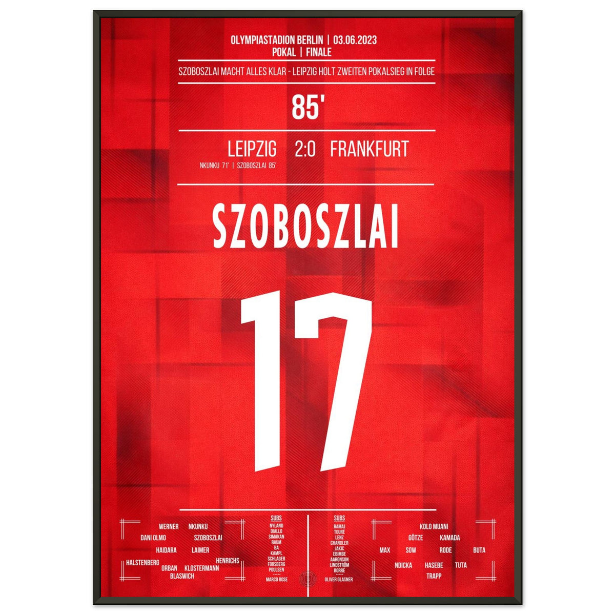 Leipzig's successful defense of its title in the 2023 cup final