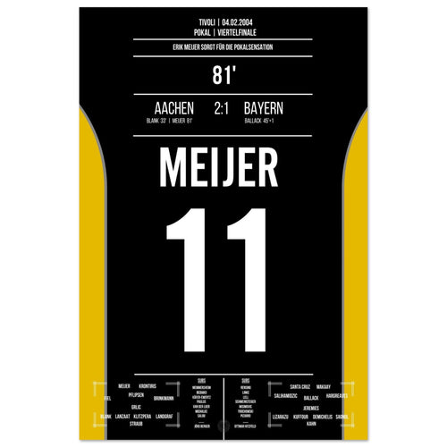 Meijer heads Aachen to a cup sensation against Bayern in 2004
