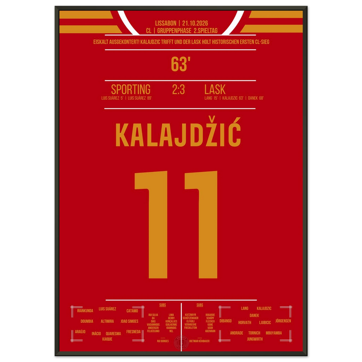 Kalajdzic-Konter beim ersten CL-Sieg der Vereinsgeschichte