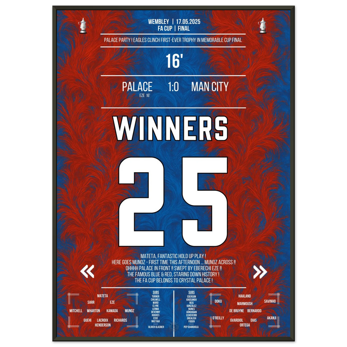 The Eagles win the first trophy in the club's history