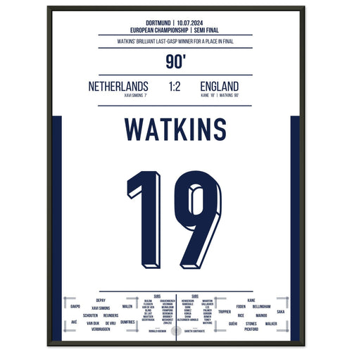 Watkins scores in the last minute to take England to the 2024 final