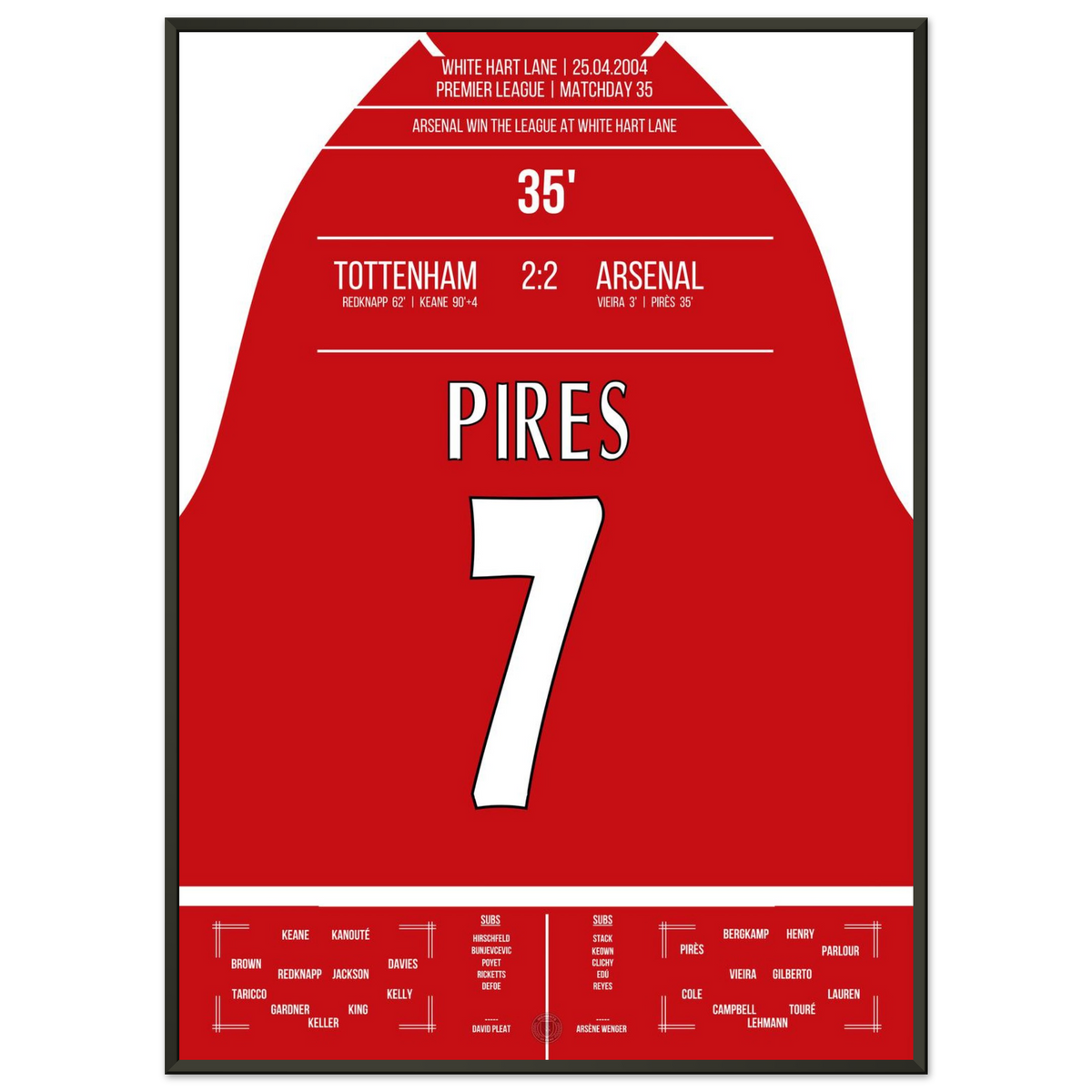 Pires' league-winning goal at White Hart Lane in 2004