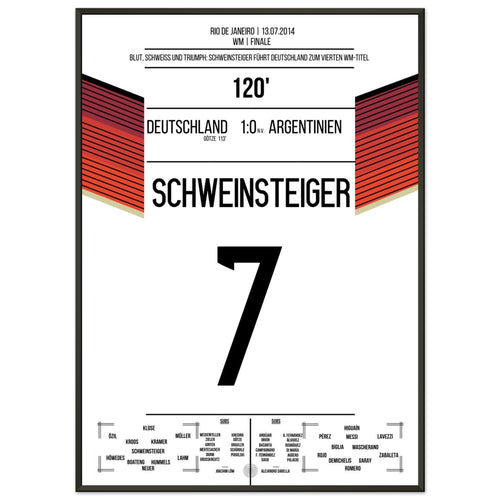 Schweinsteiger's bloody lead Germany to the 2014 World Cup title