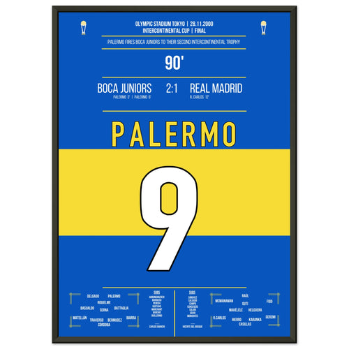 Palermo becomes the hero in the final victory of Boca Juniors against Real in 2000.