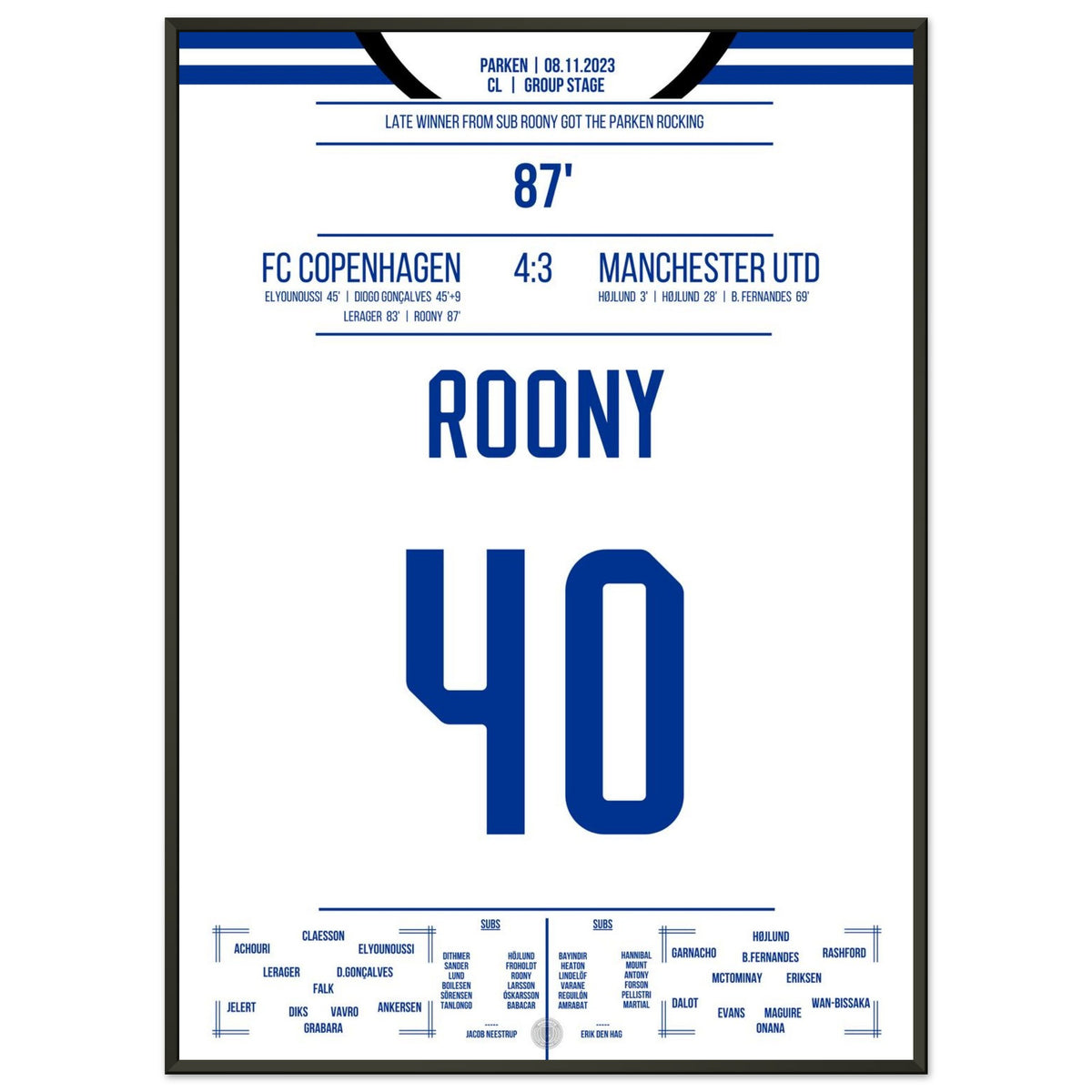 Substitute Roony causes the Parken Stadium to explode with the winning goal
