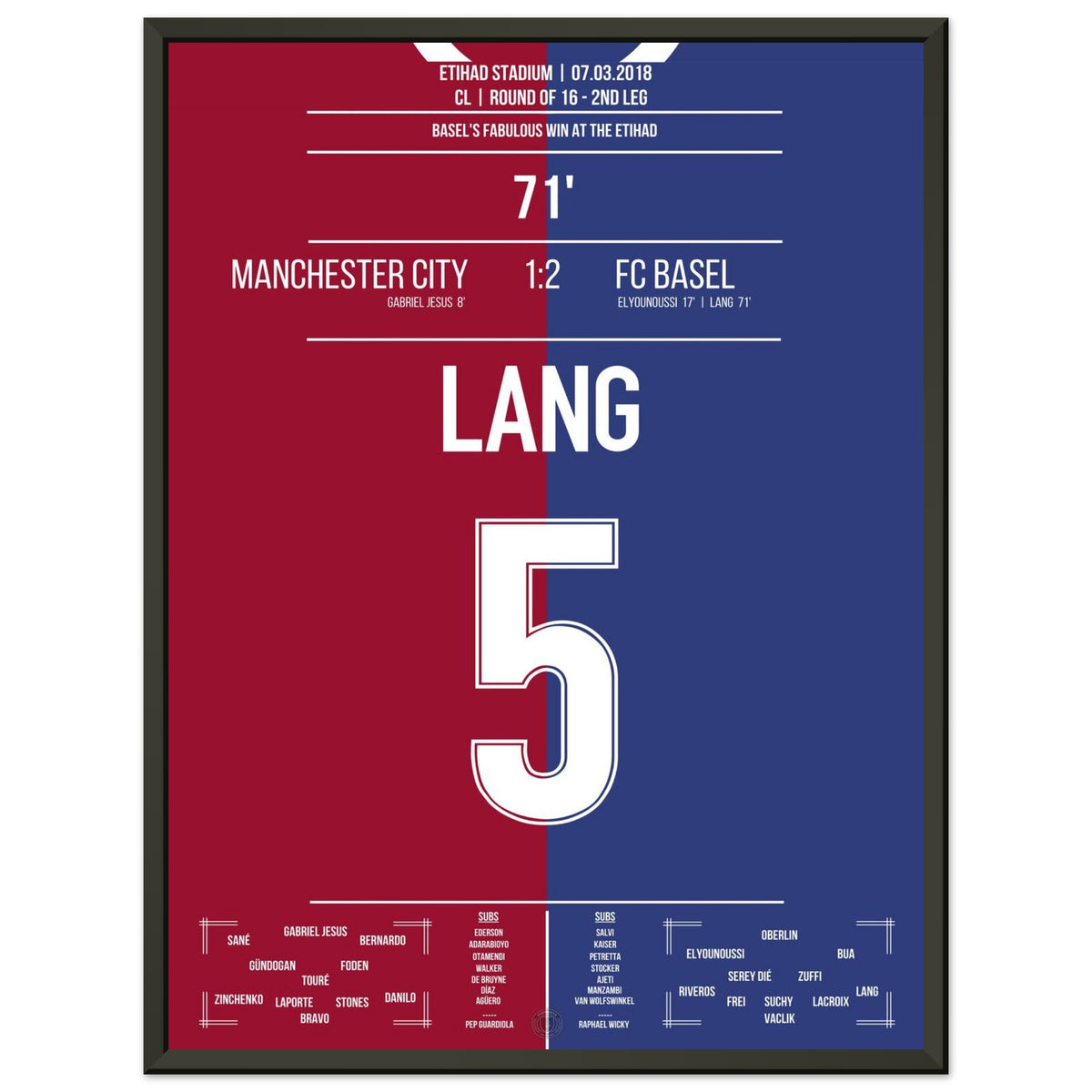 Lang scored the winning goal at the Etihad Stadium in 2018