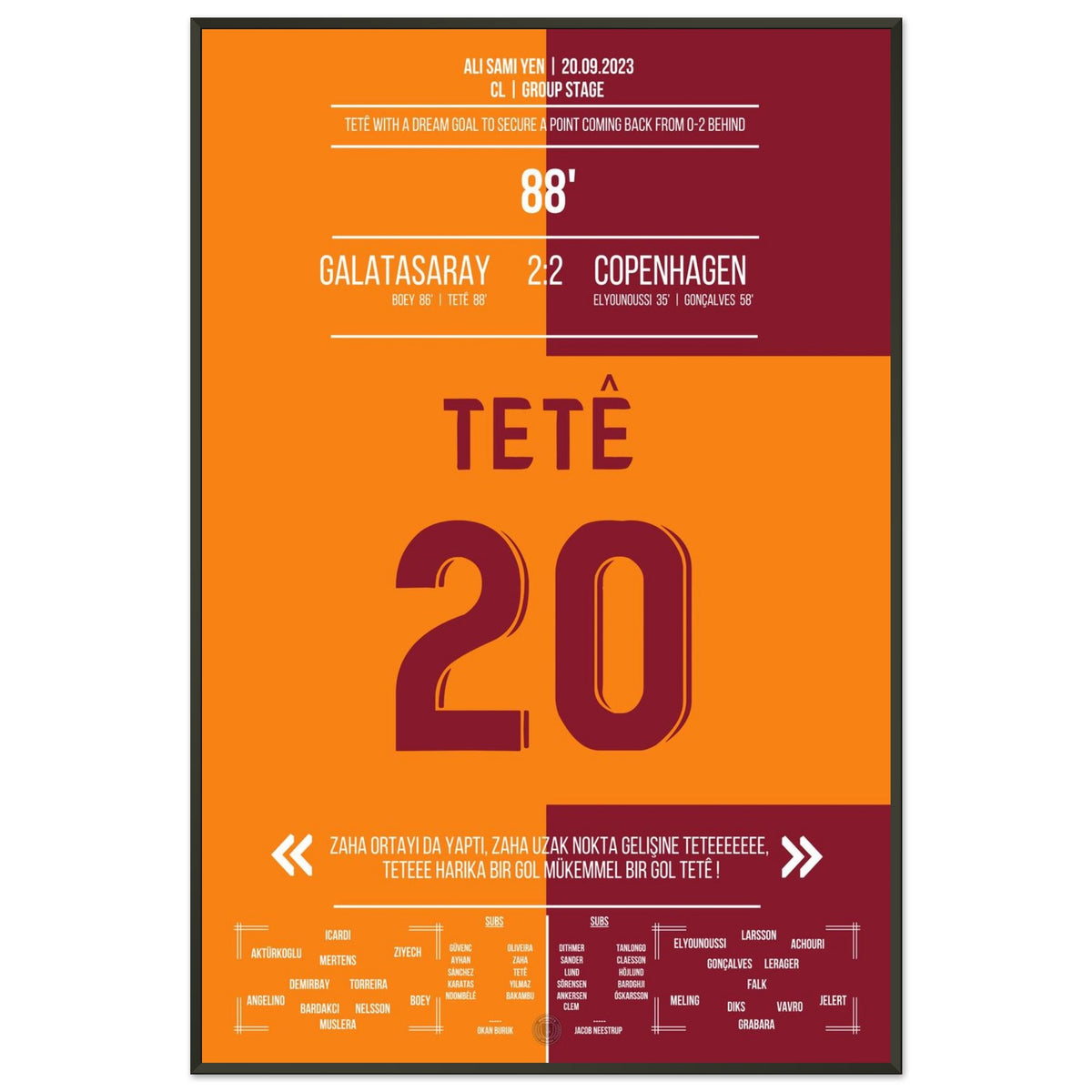Tetê's dream goal to equalize the late CL comeback