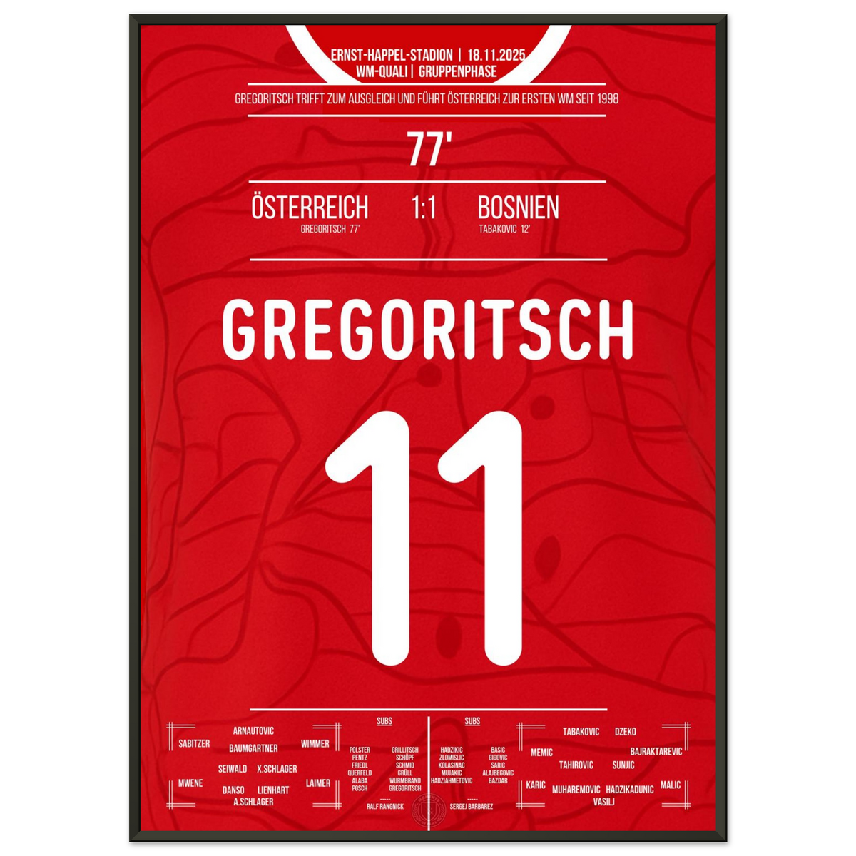 Gregoritsch leads Austria to its first World Cup in 28 years