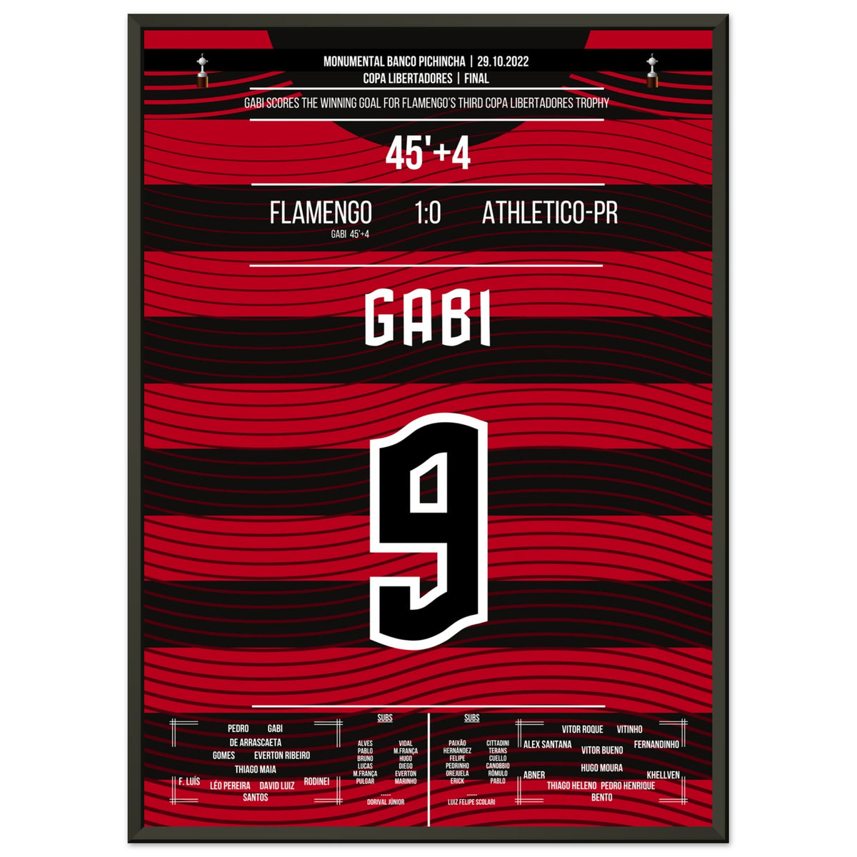 Gabi with the decisive goal for Flamengo's third Copa Libertadores triumph.