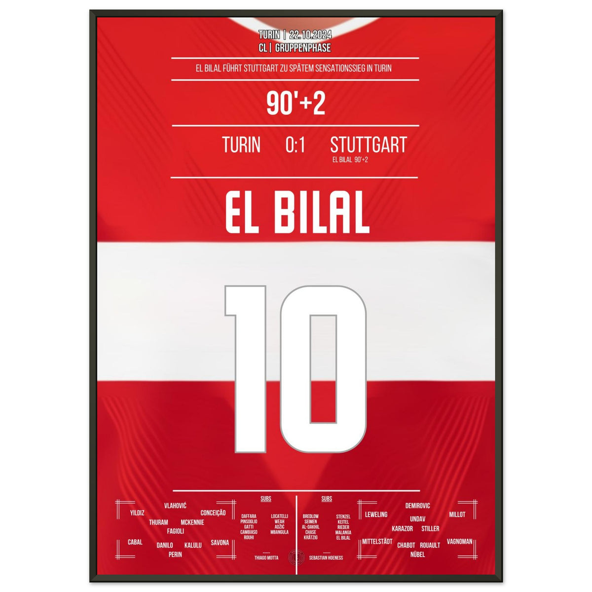 El Bilal shoots Stuttgart to a late victory in Turin