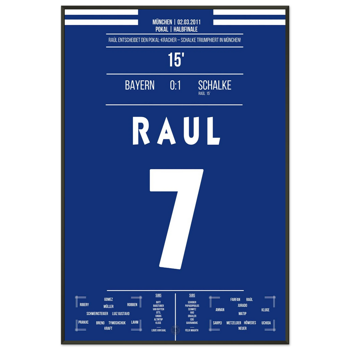 Raúl decides the cup clash – Schalke triumphs in Munich in 2011