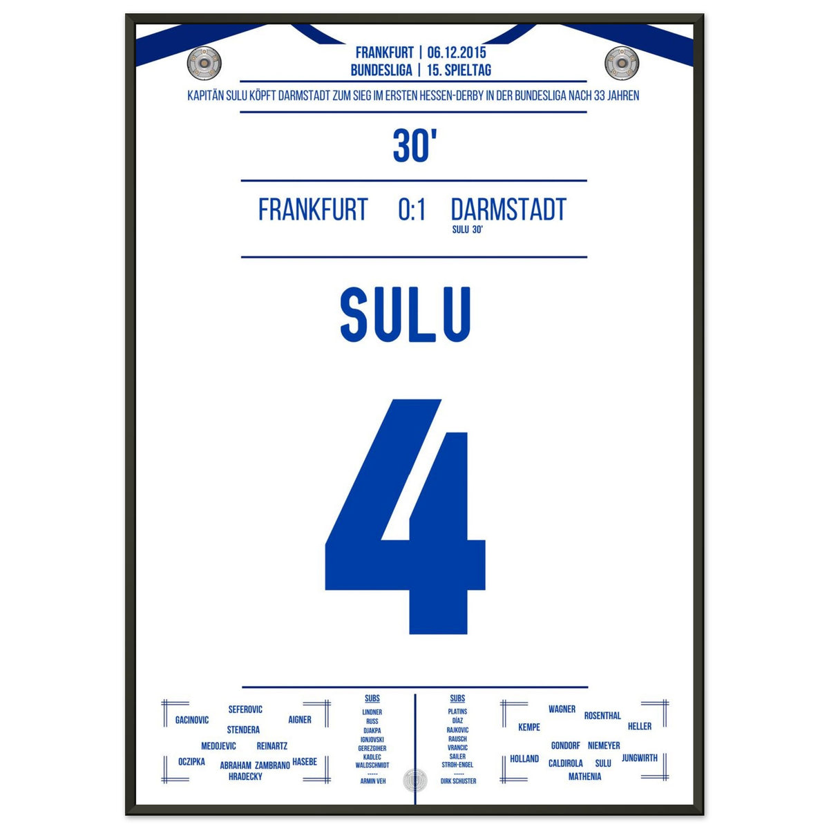 Sulu heads Darmstadt to victory in the 2015 Hesse derby