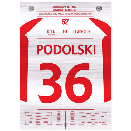 (Metal Print) Podolski the match winner in the derby in Cologne's first win against Gladbach in 6 years