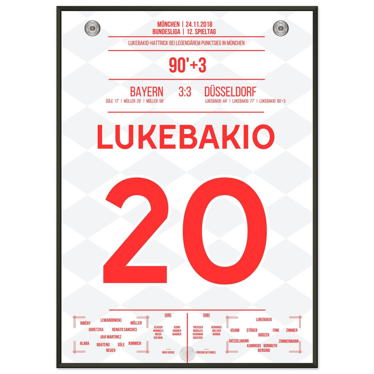 Lukebakio hat trick against Bayern in 2018