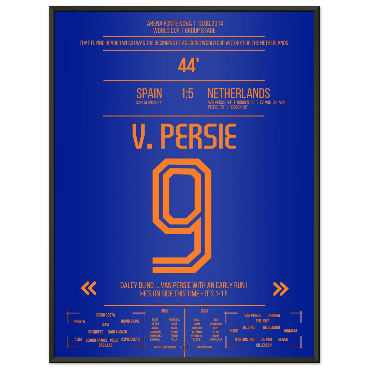 Van Persie's famous diving header over Casillas in 2014