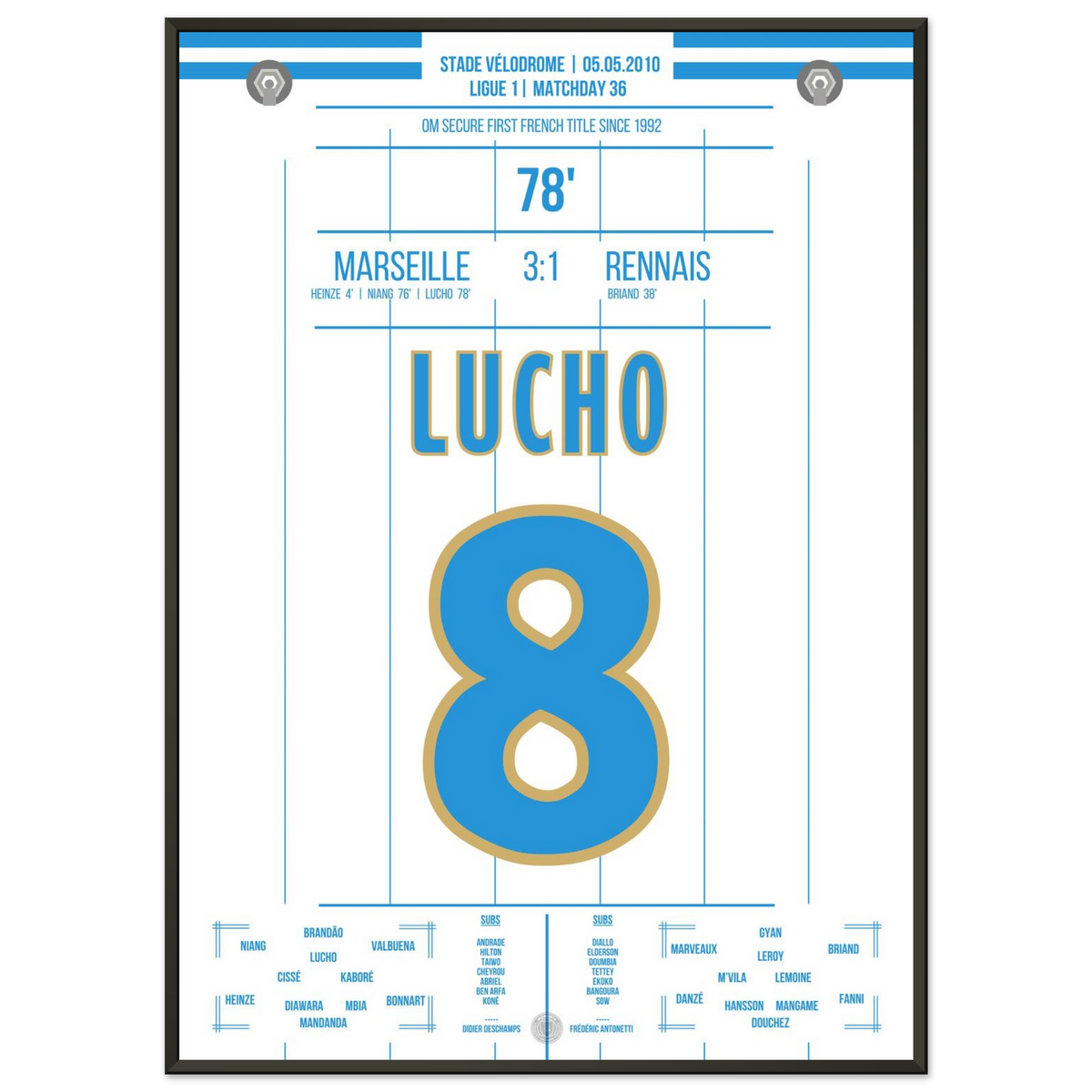 Lucho leads Marseille to their first league title in almost two decades