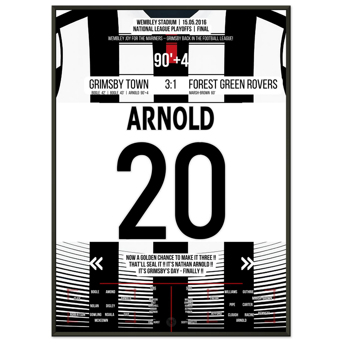 Arnold scores and Grimsby returns to the EFL