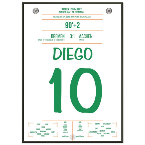 Diego's goal from his own half against Aachen