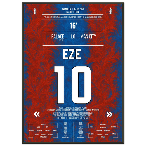 Eze shoots Palace to their first cup triumph in the club's history