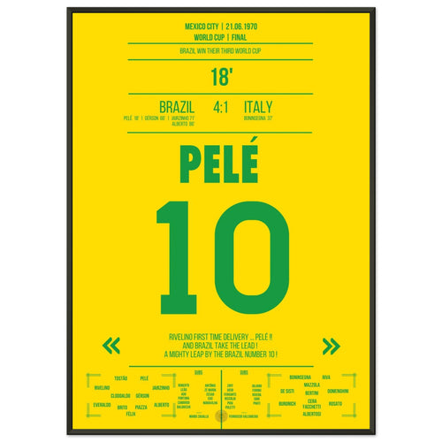 Pelé gewinnt seinen dritten WM-Titel 1970 gegen Italien