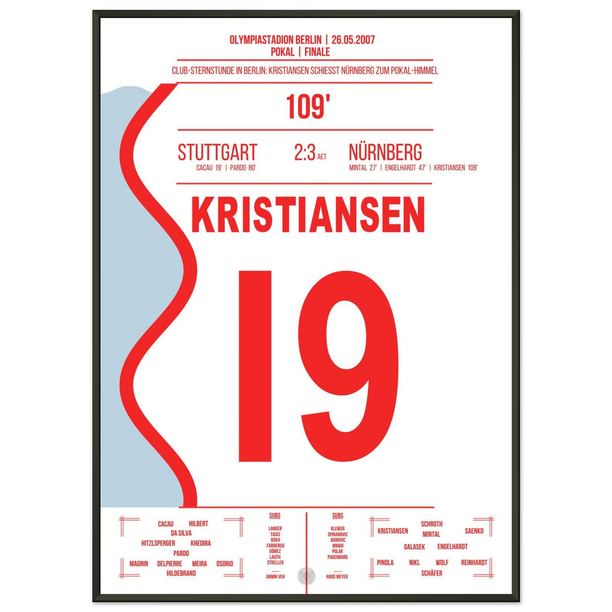 Kristiansen scores for Nuremberg to win the DFB Cup final in 2007